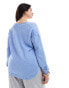 ONLY Curve v neck jumper in blue