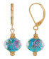 ფოტო #1 პროდუქტის Women's Crystal Aqua Rose Earrings