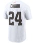 Фото #2 товара Men's Nick Chubb White Cleveland Browns Player Name and Number T-shirt