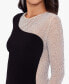 ფოტო #3 პროდუქტის Women's Two-Tone Long-Sleeve Jersey-Knit Gown