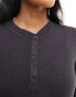 Cotton On sleep recovery henley button front long sleeve top