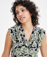 ფოტო #3 პროდუქტის Women's Printed Cowl-Neck Tank Top