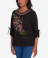 ფოტო #3 პროდუქტის Harvest Moon Women's Paisley Floral Embroidered Top