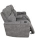 Фото #11 товара Greymel 74" Zero Gravity Fabric Loveseat with Console and Power Headrests, Created for Macy's
