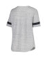 ფოტო #2 პროდუქტის Women's Heather Gray Vegas Golden Knights Plus Size Lace-Up T-Shirt