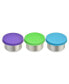 Фото #1 товара 1.5 oz Dips Stainless Steel Leak-Resistant Condiment Holders Assorted Color Silicone Lids, Set of 3