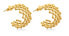 Distinctive gold-plated hoop earrings VAAXF216G