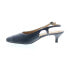 Фото #5 товара Trotters Kalen T2008-400 Womens Blue Wide Leather Slingback Heels Shoes