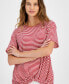 Фото #4 товара Women's Striped Twist-Hem T-Shirt