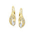 Beautiful yellow gold earrings with zircons 239 001 00577