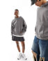 ASOS DESIGN unisex oversized hoodie in washed charcoal