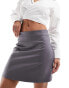 Monki mini skirt in grey