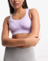 Фото #4 товара Shock Absorber Ultimate run sports bra in lilac with blue detail