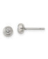 ფოტო #1 პროდუქტის Stainless Steel Polished Bezel CZ Stud Earrings