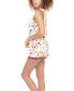 ფოტო #3 პროდუქტის Women's All American Lace-Trim Shorts Pajamas Set