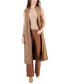ფოტო #1 პროდუქტის Women's Faux Leather Sleeveless Midi Trench Coat
