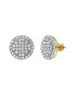 Dulce Deluxe 14k Yellow Gold 1.68 cttw Certified Natural Diamond Stud Earring for Men/Women, Screw Back