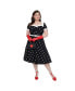 Plus Size 1950s Sweetheart Neckline Swing Dress