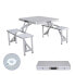 Picnic table Marbueno Aluminium Grey 136 x 67 x 85 cm