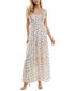 Фото #1 товара Juniors' Floral-Eyelet Tiered Maxi Dress