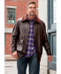 Фото #2 товара Big & Tall Leather Flight Bomber Jacket