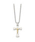 ფოტო #3 პროდუქტის 14k Gold tone Accent Crucifix Pendant Ball Chain Necklace