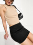 Фото #1 товара Weekday minimal scuba mini skirt in black