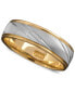 ფოტო #1 პროდუქტის Men's 6mm Ring in 14k Gold and 14k White Gold