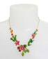 Фото #3 товара Faux Stone Tropical Flower Bib Necklace