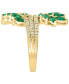 ფოტო #2 პროდუქტის EFFY® Emerald (1-1/2 ct. t.w.) & Diamond (1/3 ct. t.w.) Vine Ring in 14k Gold