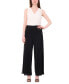 Petite Glitter Flare-Leg Side-Slit Pull-On Pants