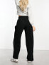 ASOS DESIGN Hourglass wide leg tailored trouser in black