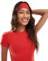 Фото #3 товара ASOS 4505 Icon soft touch yoga wide headband in cherry red