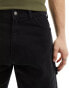 Dickies duck canvas shorts in washed black