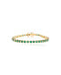 Фото #1 товара Emerald Bezel Bracelet 14K Gold