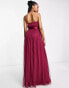 Фото #4 товара Anaya With Love Tall Bridesmaid halter neck dress in red plum - RED