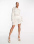 Фото #1 товара Style Cheat crochet tie back mini dress in white