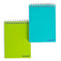 LIDERPAPEL Spiral notebook twelfth pocket landscape smart softcover 80h 60gr square 4 mm