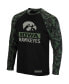 Фото #3 товара Men's Black, Camo Iowa Hawkeyes OHT Military-Inspired Appreciation Big and Tall Raglan Long Sleeve T-shirt