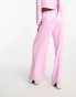 Extro & Vert Petite super wide leg trousers in baby pink co-ord