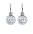 Children´s white gold earrings with crystals Flower 239 001 00292 07 - фото #1