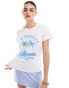 Фото #1 товара Noisy May t-shirt with LA print in white