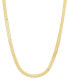 ფოტო #1 პროდუქტის Polished & Beveled Herringbone Link 22" Chain Necklace in 18k Gold-Plated Sterling Silver & Sterling Silver