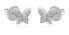 Фото #1 товара Playful white gold earrings Butterfly with zircons 14/819.151/17ZIR