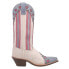 Laredo Cady Patriotic Snip Toe Cowboy Womens Off White Casual Boots 54269
