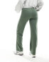 Mamalicious Maternity over the bump straight leg trousers in khaki green