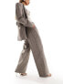 Фото #5 товара NA-KD co-ord herringbone straight trousers in dark beige