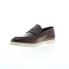 Фото #4 товара Bruno Magli Ezra MB4EZRB0 Mens Brown Leather Loafers & Slip Ons Penny Shoes 9