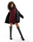 Hollister mock neck knitted dress in burgandy