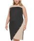 Фото #4 товара Plus Size Colorblocked Jersey Dress